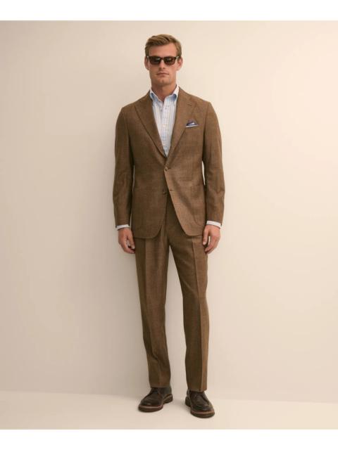 Brooks Brothers Classic Fit Pleated Wool Glen Plaid Suit Pants