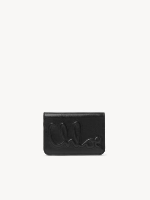 Chloé C CHLOÉ BIFOLD WALLET IN SHINY LEATHER
