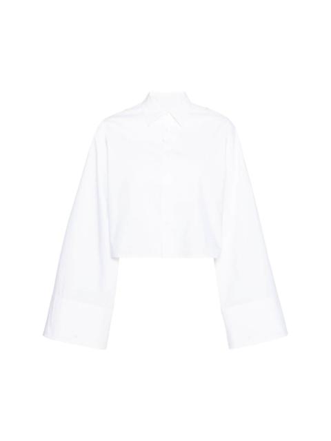 extra-long sleeve cropped shirt