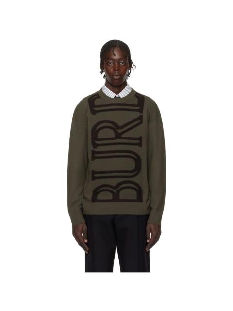 Burberry Brown Logo Wool Sweater