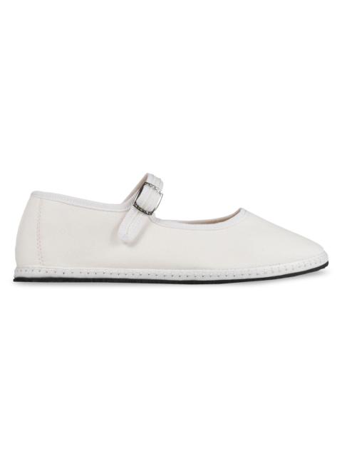 ViBi Venezia Women's Canvas Mary Janes - Latte