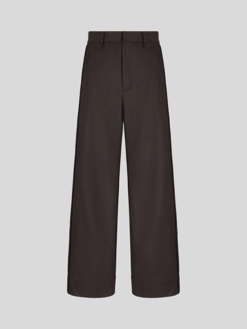 PALAZZO TROUSERS WITH CONTRASTING OPEN SIDE