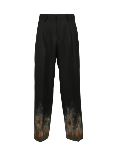 doublet MUD-HAND-PAINTED TAILORED TROUSER / BLK