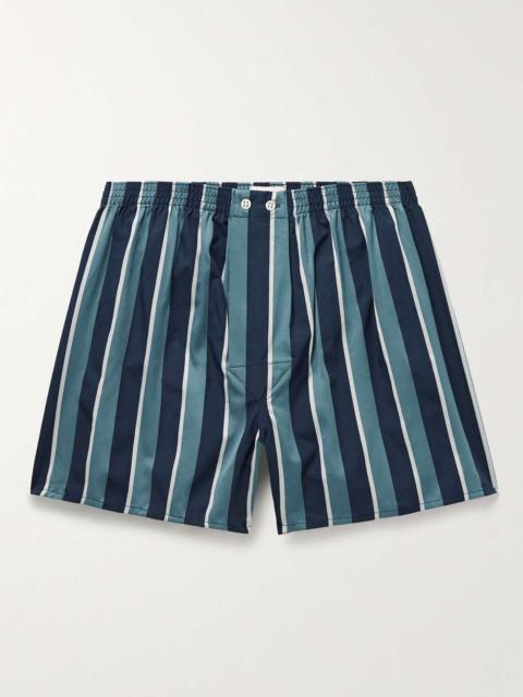 Royal 221 Slim-Fit Striped Cotton-Poplin and Twill Boxer Shorts