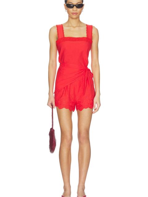 Line & Dot Rou Romper