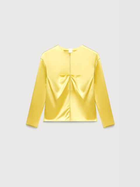 Marni YELLOW SATIN TOP WITH CONTRAST STITCHING