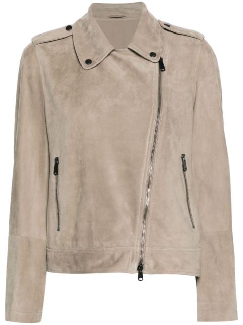 Brunello Cucinelli suede biker jacket