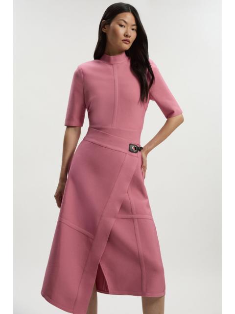 KAREN MILLEN Figure Form Bandage Asymmetric Knit Midi Dress