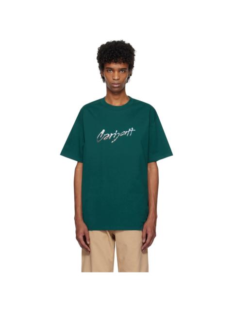 Carhartt Green Drip Script T-shirt