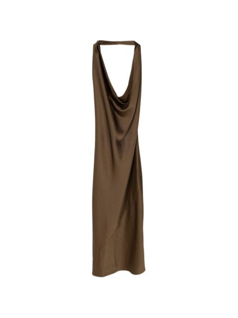 Alejandra Alonso Rojas draped halter midi dress