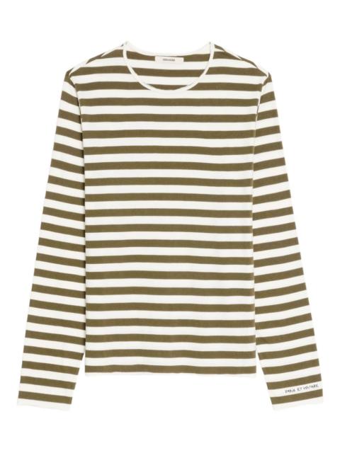 Zadig & Voltaire long-sleeved striped T-shirt