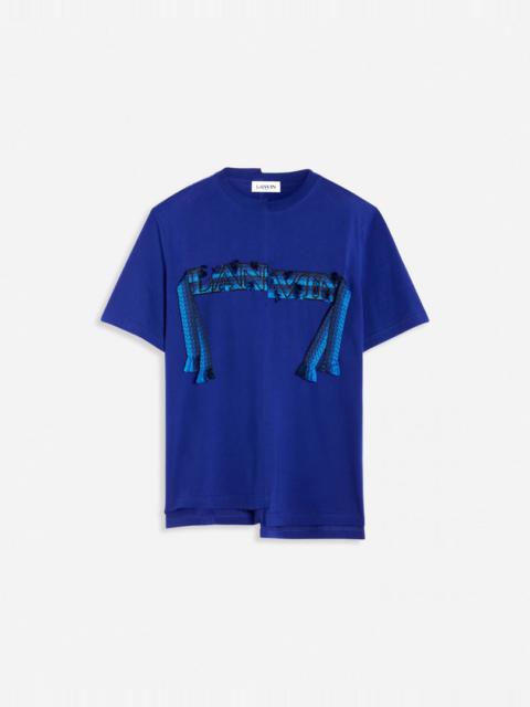 Lanvin ASYMMETRICAL CURB LACE T-SHIRT