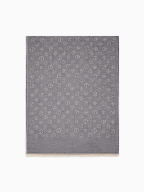 GIORGIO ARMANI JACQUARD CASHMERE STOLE