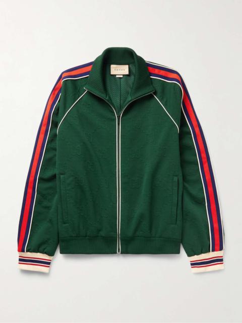 GUCCI Striped Logo-Jacquard Tech-Jersey Track Jacket