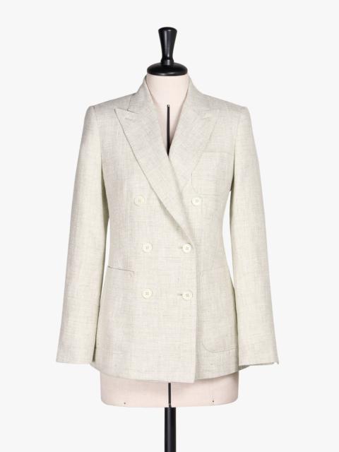 Max Mara TARGA Double-breasted blazer in wool, linen and silk frisé