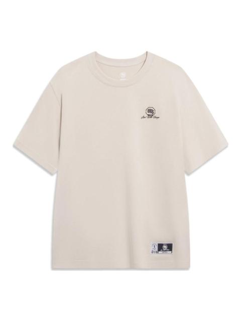 Li-Ning Li-Ning BadFive Live With Hoops Graphic T-shirt 'Beige' AHST281-3