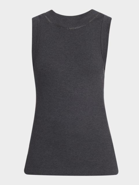 Brunello Cucinelli New Basic Cotton Rib Tank Top