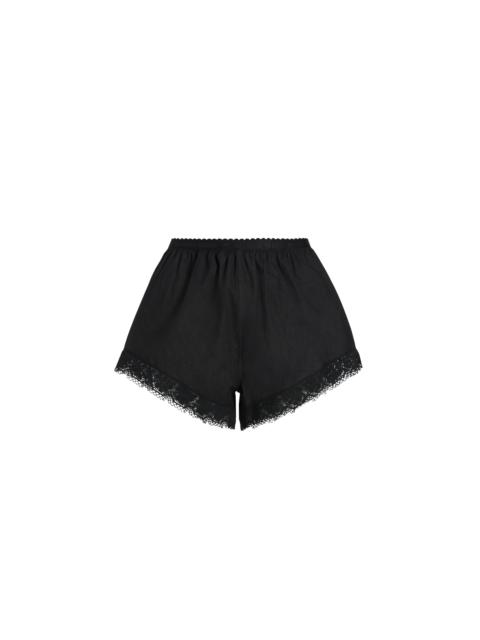 REGENERATED HOUSEHOLD LINEN SHORTS