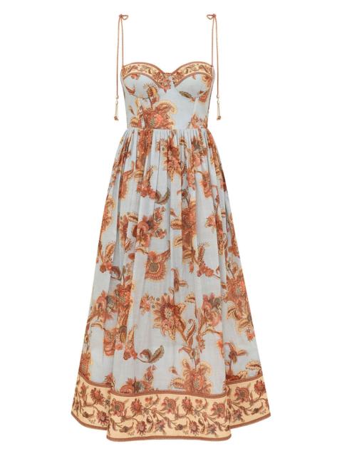 Zimmermann ASTER CORSET MIDI DRESS