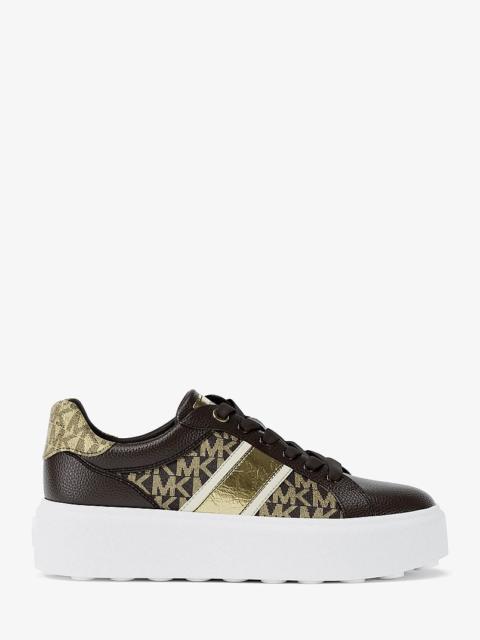 MICHAEL KORS Romey Signature Logo Stripe Platform Sneaker