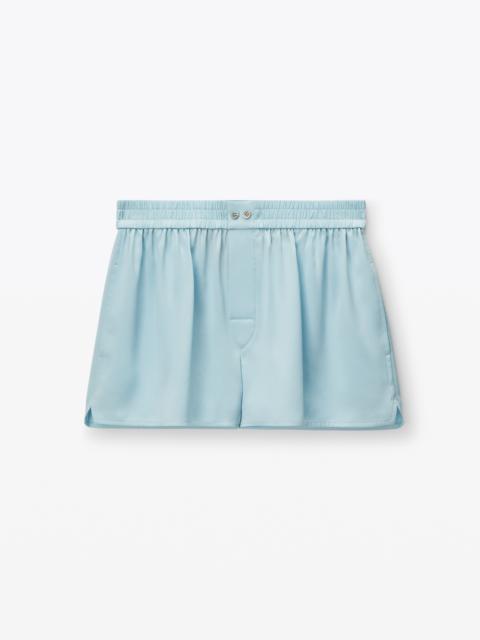 Cutout Logo Boxer Short in Silk