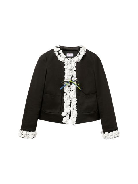 floral-appliquÃ© cotton jacket