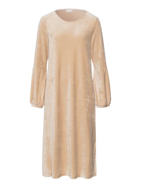 HANRO Favourites Round Neck Velvet Dress With Balloon Sleeves