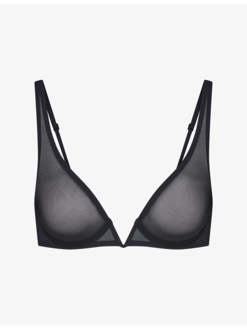 SKIMS Ultra Fine Mesh Deep Plunge Bra