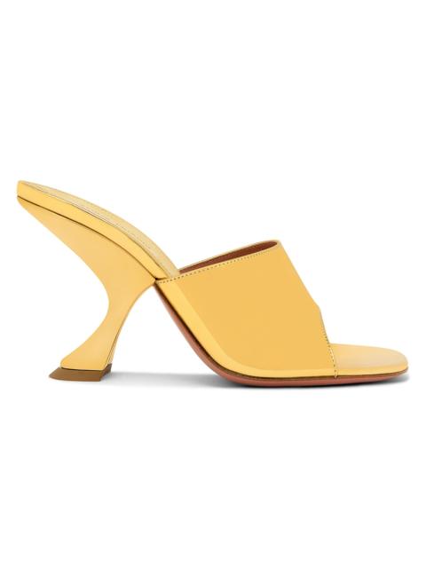 Amina Muaddi Women's Taylor 90MM Leather Mules - Mirror Gold