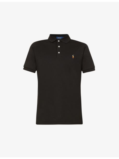 Polo Ralph Lauren Short-sleeved logo-embroidered custom slim-fit cotton-jersey polo shirt
