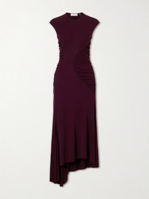 Victoria Beckham Gathered Jersey Midi Dress