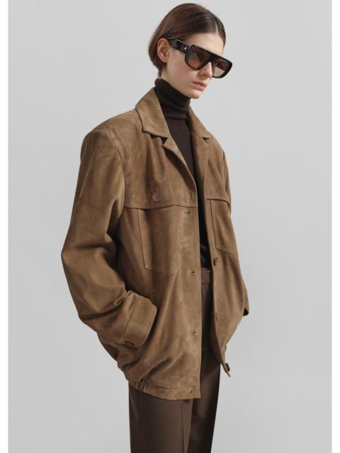 The Frankie Shop Hester Faux Suede Jacket - Camel