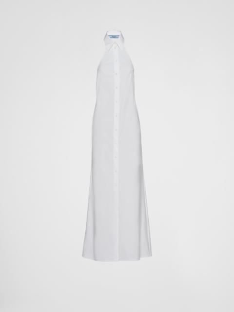 Long poplin shirt-dress