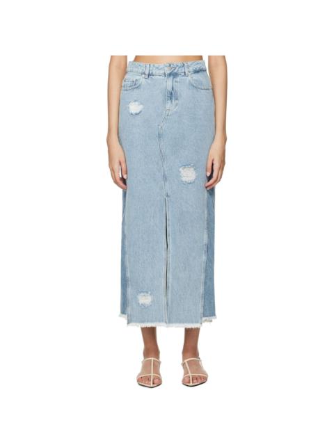 Blue Louisa Denim Maxi Skirt