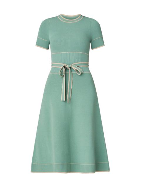 Shoshanna Women's Addison Belted Knit Dress - Pistachio Camel