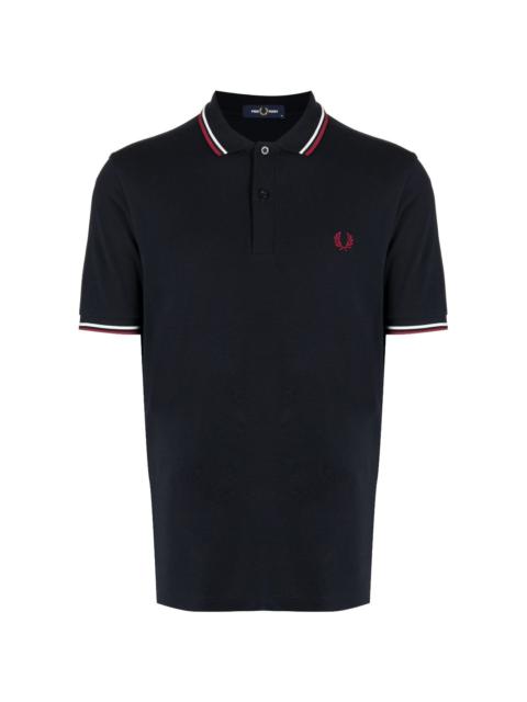 Fred Perry contrast-trim cotton polo shirt