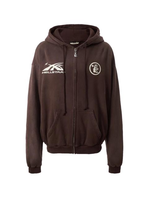 HELLSTAR HS Logo Zip-Up Hoodie "Brown" HSR294