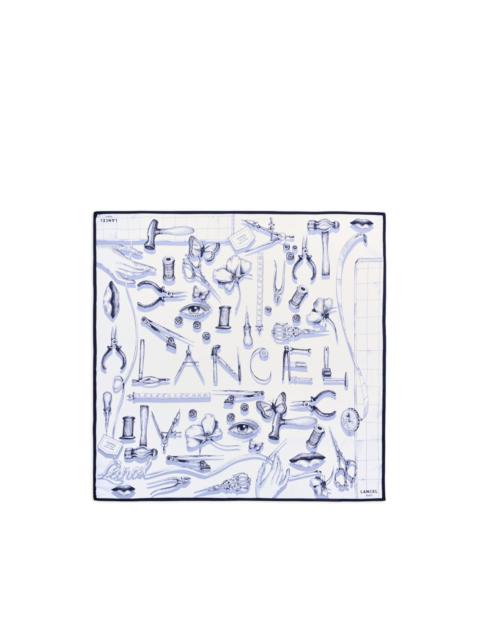 LANCEL graphic-print square headband