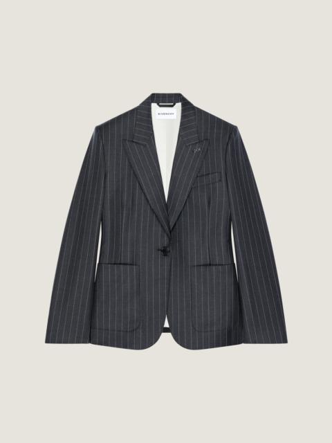 Givenchy SINGLE-BREASTED STRIPED JACKET IN WOOL