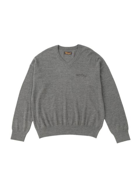 visvim SELMER V-NECK KNIT GREY