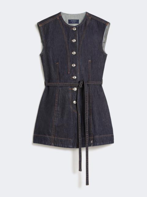 Sportmax Sleeveless denim top - MIDNIGHTBLUE
