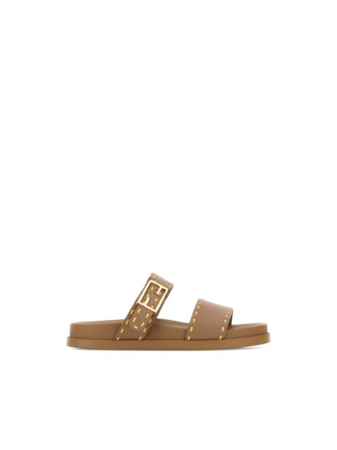 FENDI Feel buckle slippers