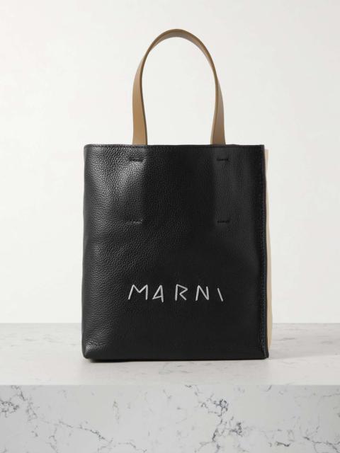 Museo Soft mini logo-embroidered textured-leather tote bag