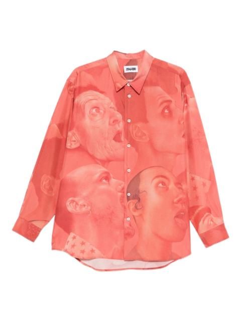 MAGLIANO portrait-print silk shirt