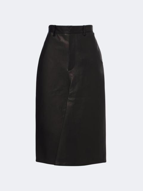 Victoria Beckham Leather midi skirt