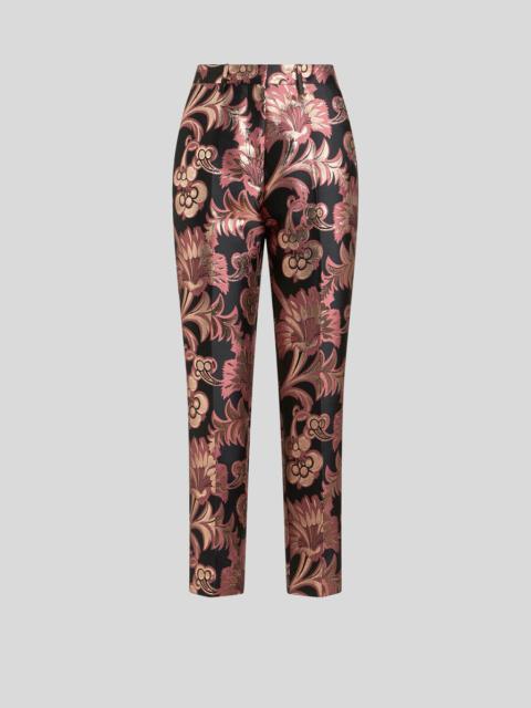 Etro JACQUARD CIGARETTE TROUSERS