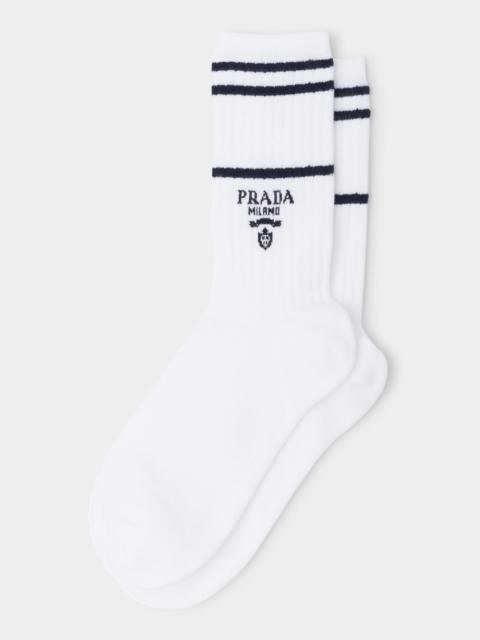 Prada Men's Logo Crew Socks
