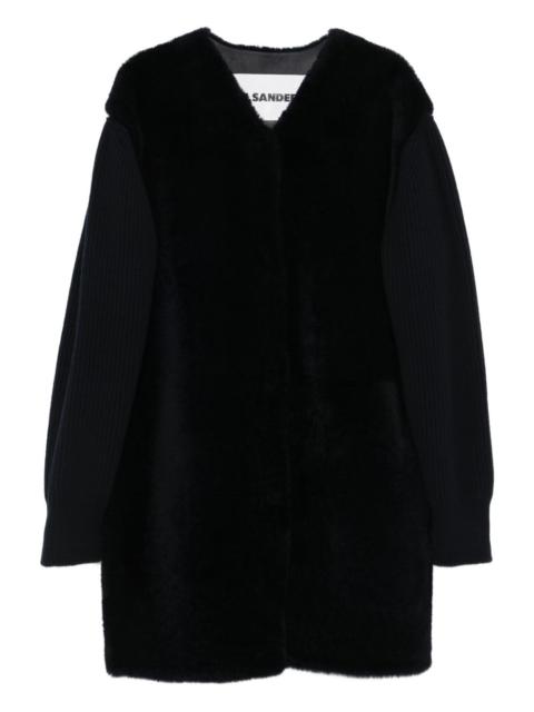 Jil Sander ribbed lamb fur coat