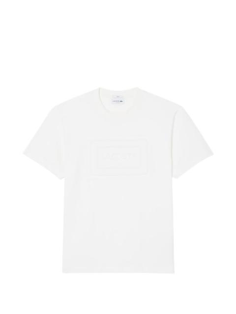 LACOSTE embossed-logo round-neck T-shirt