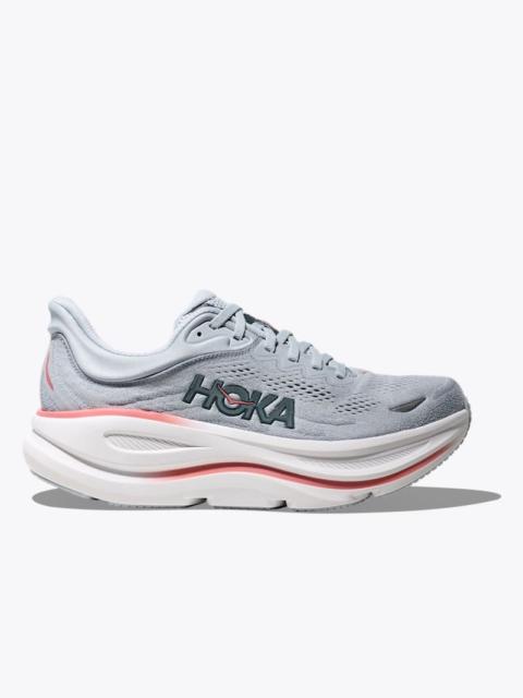 HOKA Women's Bondi 9 Shoes in Mineral Blue/Washed Blue